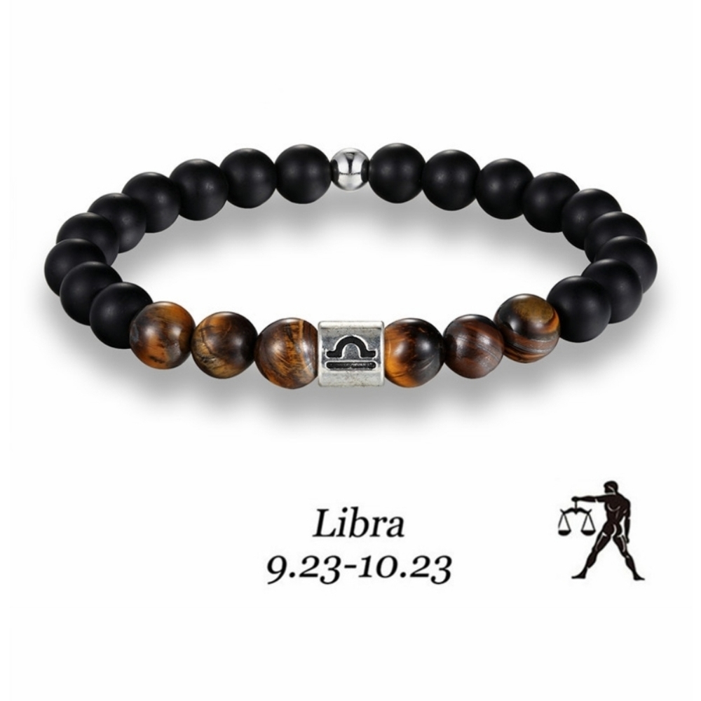 Tiger eye, black matte stone zodiac horoscope…